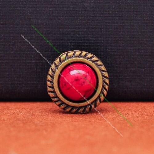 20pc 13mm Antique Brass Turquoise Rivet Stud Fastener Concho Rivetback For Leathercraft Wallet Belt Shoes Pet Collar Decor