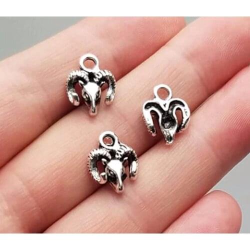 50pcs/lot--11x14mm, sheep cham,Antique silver plated sheep head charms,DIY supplies, Jewelry accessories