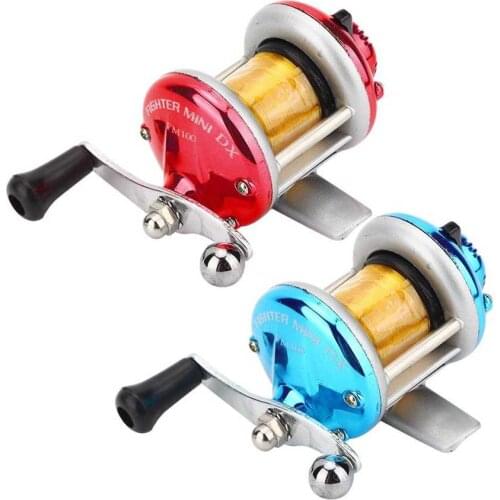 Drum Fishing Reel with Line Lure Reel Ice Fishing Wheel Fishing Tackle Baitcasting Reel