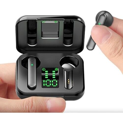 Bluetooth 5.0 Wireless Headphones Q5 Digital display TWS Earphones Noise Reduction Mini In-Ear Pods For IOS Android Headset