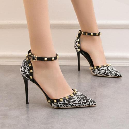 2021 New Fashion Sandals Thin High Heels Ankle Wrap Wedding Shoes for Women 37 38 39