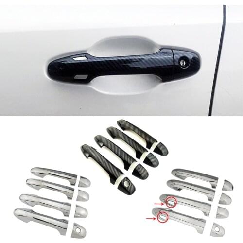 For Toyota Highlander Kluger 2015-2019 XU50 Car Exterior Modify Chrome Door Handle Cover Trim Protection Sticker