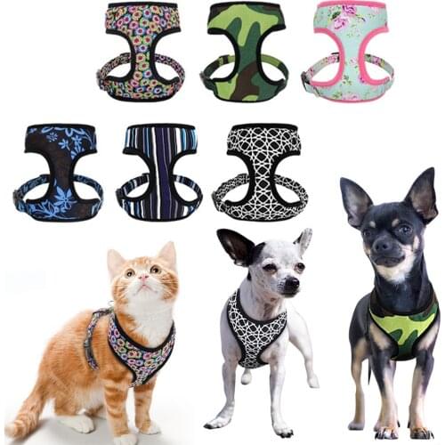 Breathable Dog Harness Mesh Nylon Pet Vest Harnesses Dogs Cats Vests for Small Medium Large Dogs Chihuahua Pug Bulldog S-XL