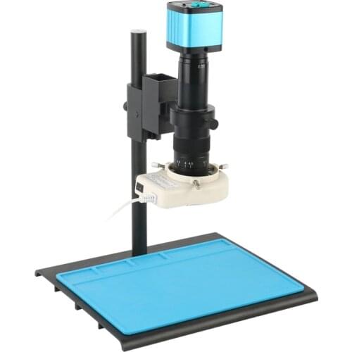 1080P 2K HDMI USB Electronic Digital Phone PCB Repair Video Microscope Camera 180X 300X 200X 500X Zoom Lens 56 LED Ring Light