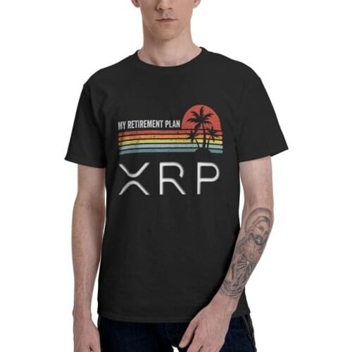 Ripple XRP Retirement Plan T-shirt Men Fashion T Shirt Short Sleeve 100% Cotton Bitcoin Crypto Tshirt Unique Tee Tops Gift
