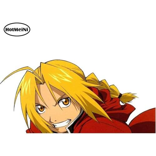 HotMeiNi 13cm x 6.2cm Anime Car Stickers for Fullmetal Alchemist Cool Edward Decals JDM VAN Scratch-Proof Car Assessoires