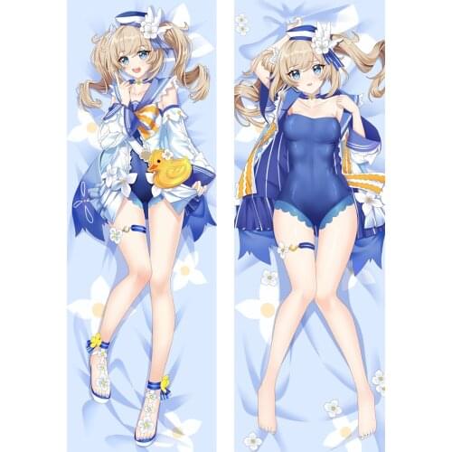 Game Genshin Impact Barbara Gunnhildr Jean Gunnhildr Cosplay Dakimakura Pillow Case Hugging Body Anime Cartoon Accessories