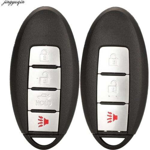 Jingyuqin 10pcs Remote Car Key Case Shell CWTWBU735 For Infiniti M35 M45 2007 2008 2009 2010 3/4 Buttons Smart Key Housing