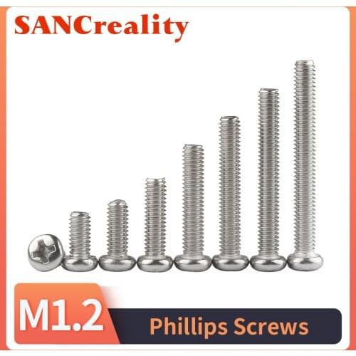 Cross Recessed Round Pan Head Machine Screws M1.2 M1.4 M1.6 M2 M2.5 M3 Mini Screw laptop computer screw Phillips Screws