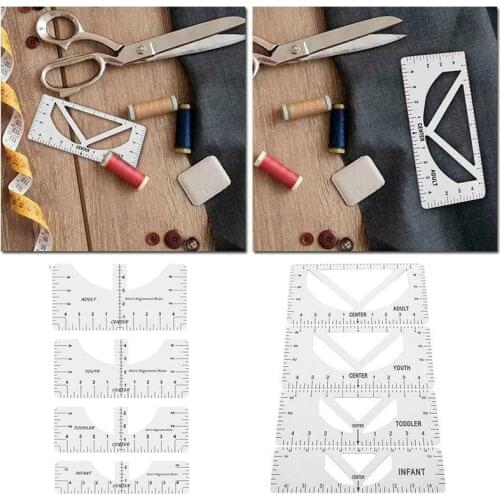 Hot Sal T-Shirt Alignment Ruler T-Shirt Design Ruler T Shirt Alignment Tool Easy to Calibrate Fabric Cutting File For Adult Kids