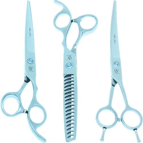 Meisha 7" Professional Pet Scissors for Dog Grooming High Quality Straight & Thinning & Curved Scissors Animal Supplies HB0213