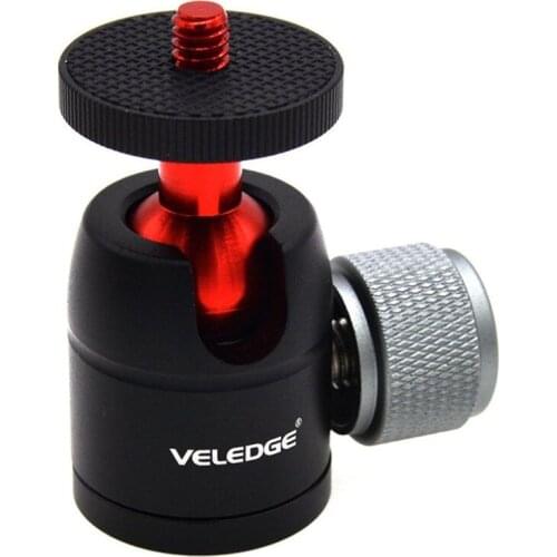 VD-M0A luminum Mini Tripod Ball Head Ballhead with 1/4 "Thread, Tripod Head for iPhone X Smartphone / Lightweight Cameras