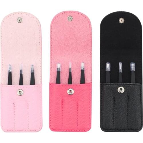 Eyebrow Tweezers Set 3-Piece Professional Stainless Steel Eyebrow Hair Pluckers Long Lasting Makeup Tools Lady TSLM1
