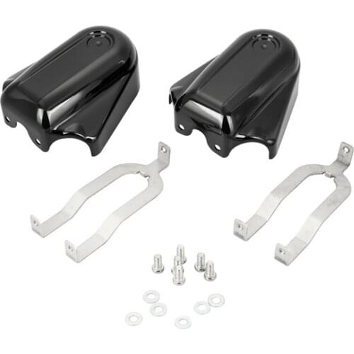 Pair Black Chrome Motorcycle Rear Axle Phantom Cover for Harley Softail Custom FXSTC FLSTN FLS FXSTB