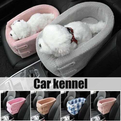 Dog Car Central Control Car Kennel for Mini Dog Cat Detachable and Washable Universal Vehicle Armrest Box Portable J2Y