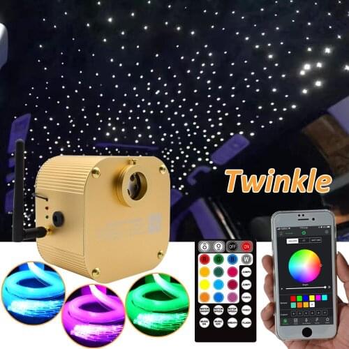 Twinkle Fiber Optic Star Ceiling Kit 16W RGBW Smartphone APP Music Control Fiber Optic Light