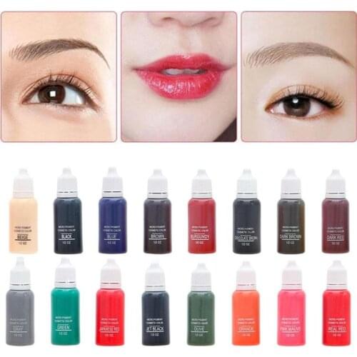 Semi Permanent Makeup Eyebrow Ink Lips Eye Line Tattoo Color Microblading Pigment