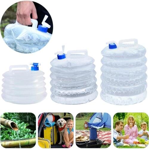 Portable Folding Water Containers Water Bucket Outdoor Camping Water Storage Bag Plastic Foldable Camping Drinking Water Bucket