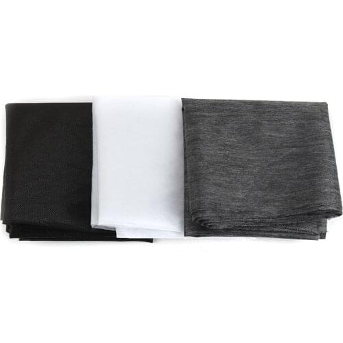 100cm 25g 45g White Grey Black Non-woven Fabric Interlinings Iron On Sewing Patchwork Single-sided Adhesive Lining Mask DIY