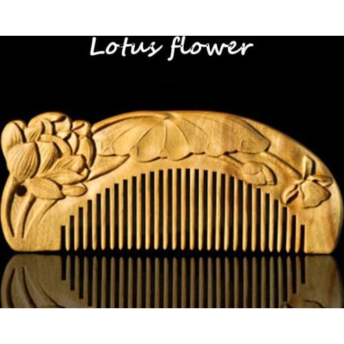 100% Wooden Comb Health Care Anti-static Massage Natural Green Sandalwood Healthy Wood Comb Handmade Beauty Hair Brush