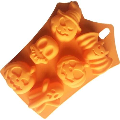 6 Even Halloween Bat Ghost Cartoon Silicone Cake Mold DIY Handmade Soap Mold Xg25.5