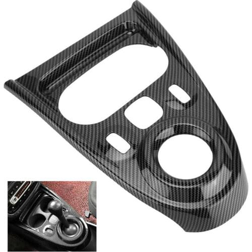 LHD Carbon Fiber Style Gear Shift Panel Cover Trims Replacement for Smart Fortwo/Forfour 453 2015 2016 2017 2018 2019 2020 21