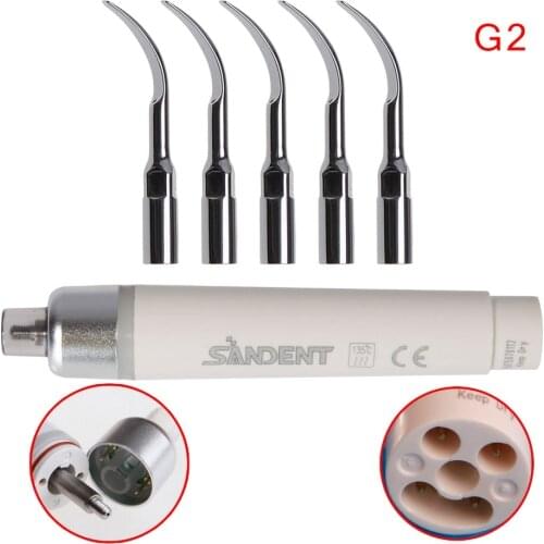 Dental Ultrasonic Piezo LED Scaler Handpiece EMS WOODPECKER SANDENT+5*Tip