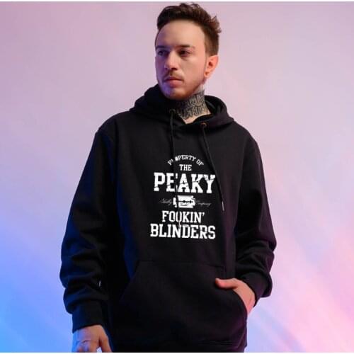 Cool Peaky Blinders Hoodies Trendy Men TV Show Hooded Sweatshirts Graphic Sportswear Tops Fleece Pocket Hoody Hip Hop Streetwear