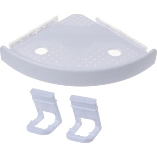 Bathroom Corner Shelf Triple Wall Corner Mount Storage Holder Non-Marking Shelf
