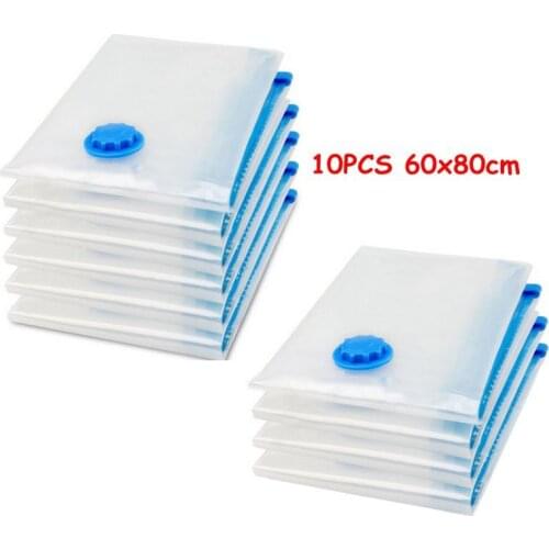 Droppship 10pcs/set Vacuum Storage Bag Space Saver Compression Organizer for Clothes Quilt Homeware Clothing & Wardrobe Storage
