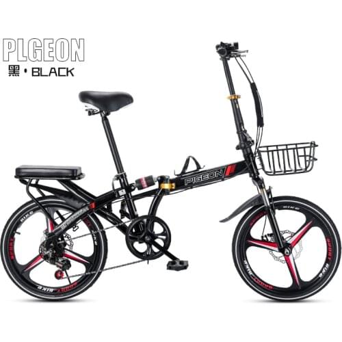20 inch Folding bicycle womens ultra-light portable adult student mens and womens small variable speed mini bicycle
