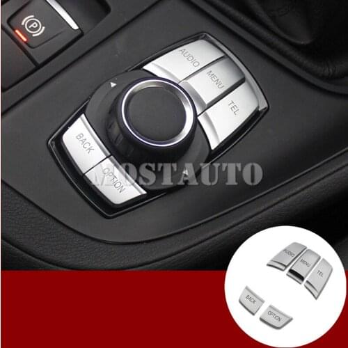 For BMW X2 F39 Inner Console iDrive Multimedia Button Trim Cover 2017-2019 5pcs Car Accessories Interior Car Decor Car Trim