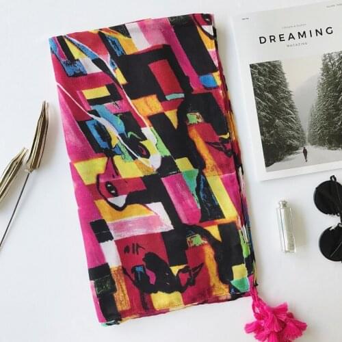 Womens Fashion African Ethnic Tassel Viscose Shawl Scarf Summer Travel Seaside Holiday Sunscreen Scarves Muslim Hijab Echarpes