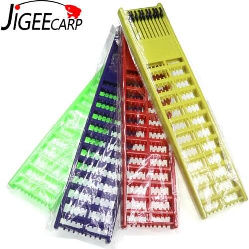 JIGEECARP 1PC Carp Fishing Double Faces Plastic Fishing Rig Leader Winder Board Fishing Leaders Store Spools Red Yellow L 26.5cm