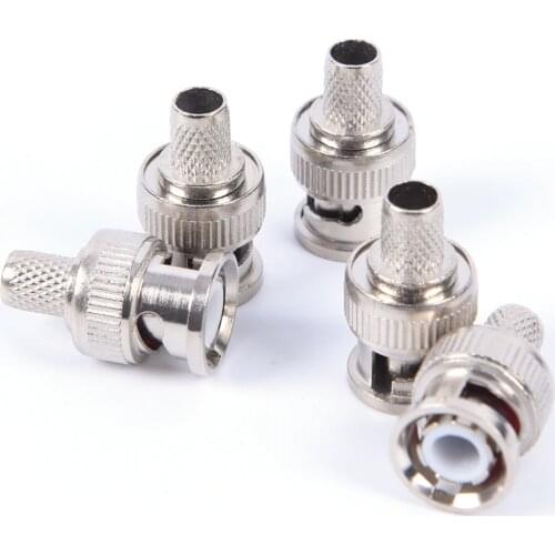10PCS BNC Plug Crimp Connectors For RG58 RG-58 RG59 Coax Male Antenna Cable