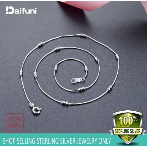 16" 925 Sterling Silver Jewelry Necklace Chains Singapore Curb Snake Jewellery Accessories With Clavicle Chain String of Beads