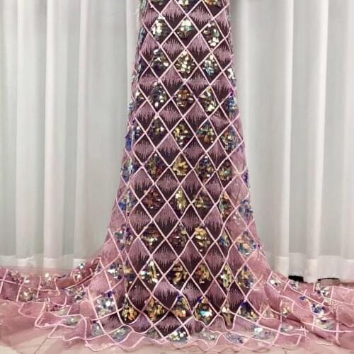 African lace high quality French lace fabric, with sequined African lace fabric, suitable for Nigerian wedding dress J4033