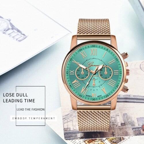Womens Watches Luxury Quartz Sport Military Stainless Steel Dial Leather Band Wrist Dress Relogio Feminino Geneva Watch Women