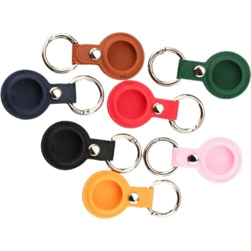 For Apple Airtags Case Tracker Location Protector PU Leather Cover for Air Tags Tracking Protective Sleeve