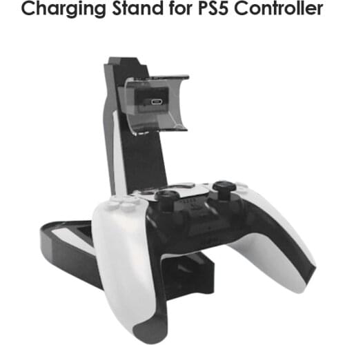 Gamepad Joystick Power Stand Station LED Game Controller Dual Charger Dock Holder Controller Charger for Sony Playstation 5 PS5