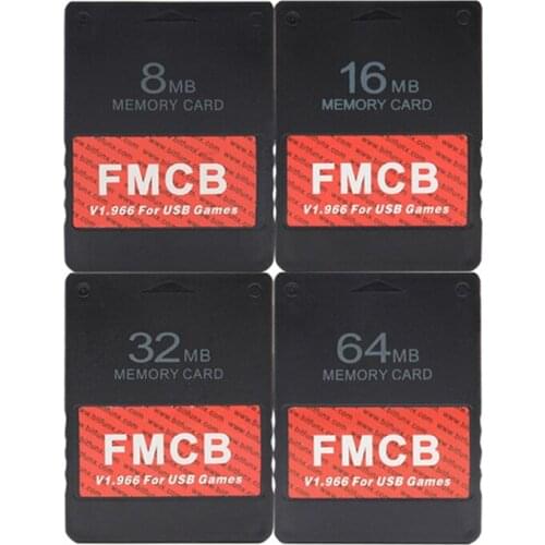 Game Memory Card FMCB v1.966 Free McBoot (8MB/16MB/32MB/64MB) for PS2 USB Games