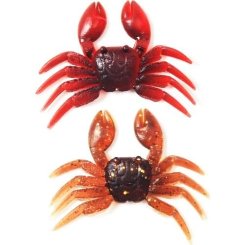 Artificial Crab Lure Bait 3D Simulation Soft Fish Bait Fishing Lures for Bass Trout Fishing Tackle Accessories Wholesale