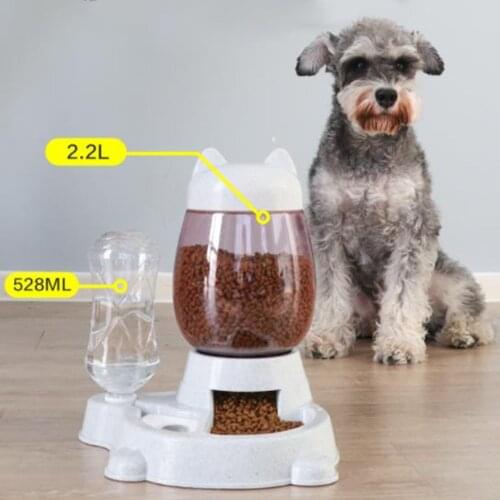 528ml Water Bottle 2.2L Pet Dog Cat Automatic Feeder Bowl for Dogs Drinking Water Kitten Bowls Slow Food Feeding Container