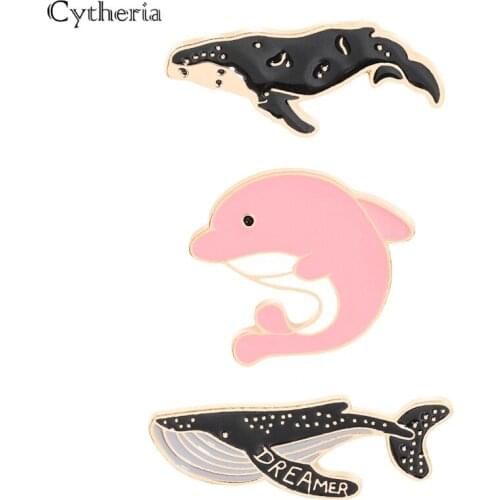 Lonely whale and kid shark constellation Enamel Pins Brooch Denim jeans Lapel Pin Badge Jewelry Gift for kids women men