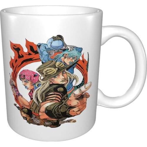 Jojos Bizarre Adventure Steel Ball Run Gray Mug Coffee Cup Coffee Mug Best Dad Tea Cup Holders