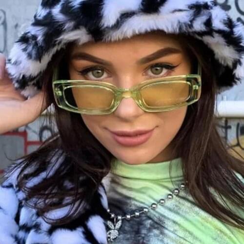 HKNA 2021 Square Sunglasses Women Brand Designer Sun Glasses For Women Vintage Eyeglasses Women/Men Mirror Oculos De Sol UV400