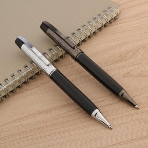 High Quality Brand Metal Ballpoint Pen Silver Gun Gray Spin Signature ink Pens