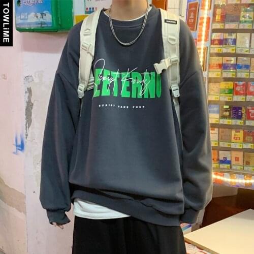 Men Letter Print Harajuku Hoodies Spring Autumn Pullovers Mens Streetwear Sweatshirts Women Casual Loose Hoodie Couple Clothes