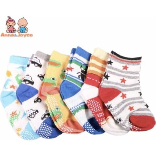 6Pairs/lot lowest price baby boys socks Mixed colors kids socks 1-3 years