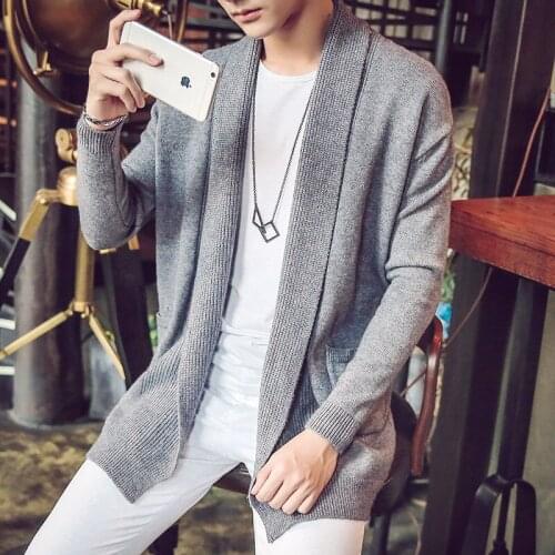 New mens autumn coat type han edition cultivate morality fashion mens knitted cardigan sweater coat sweater